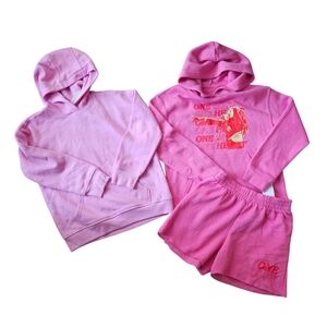 Zion Rootswear | Bob Marley Pink Hoodie and Shorts Set w/bonus Hoodie